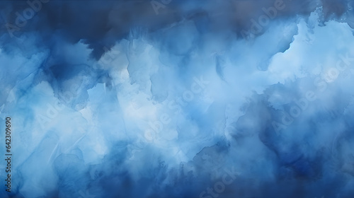 Black Blue Abstract Watercolor