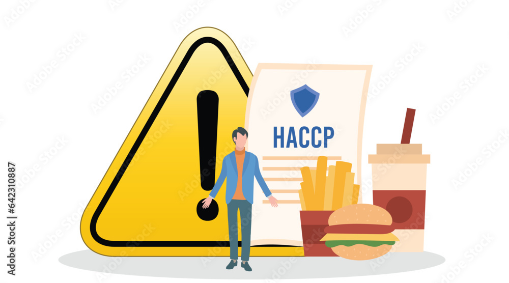 HACCP Training and Warning for Food Safety Awareness with a HACCP