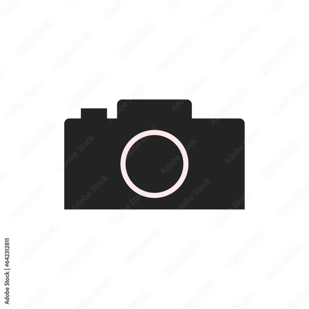 Vector illustration of camera icon Vector illustration of camera icon