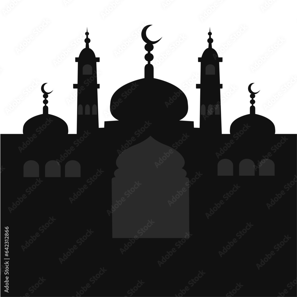 Vector mosque vector design with islam theme