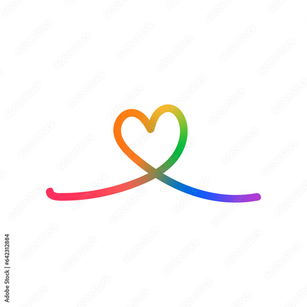 Vector multicolored abstract of lgbt heart