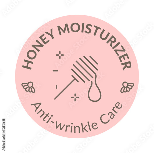 Honey moisturizer anti wrinkle care label logo