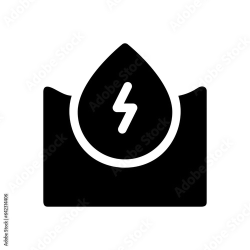 hydro power glyph icon