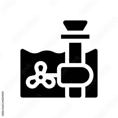tidal power glyph icon