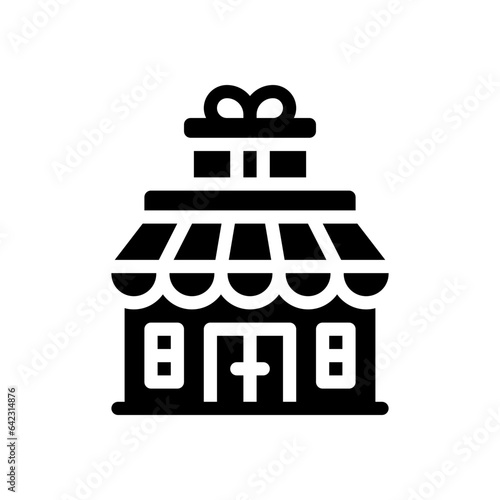 gift shop glyph icon