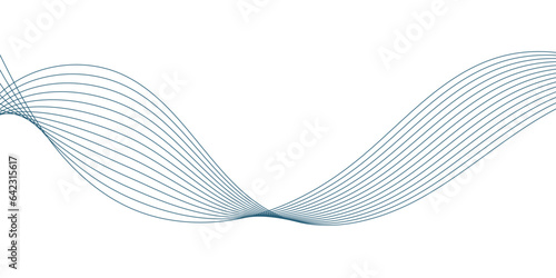 Wave with lines created using blend tool. Curved wavy line, smooth stripe. Abstract vector background with wavly lines. Wave vector. Wave background.