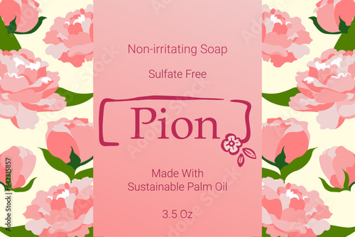 Non irritating soap sulfate free, aroma of pion