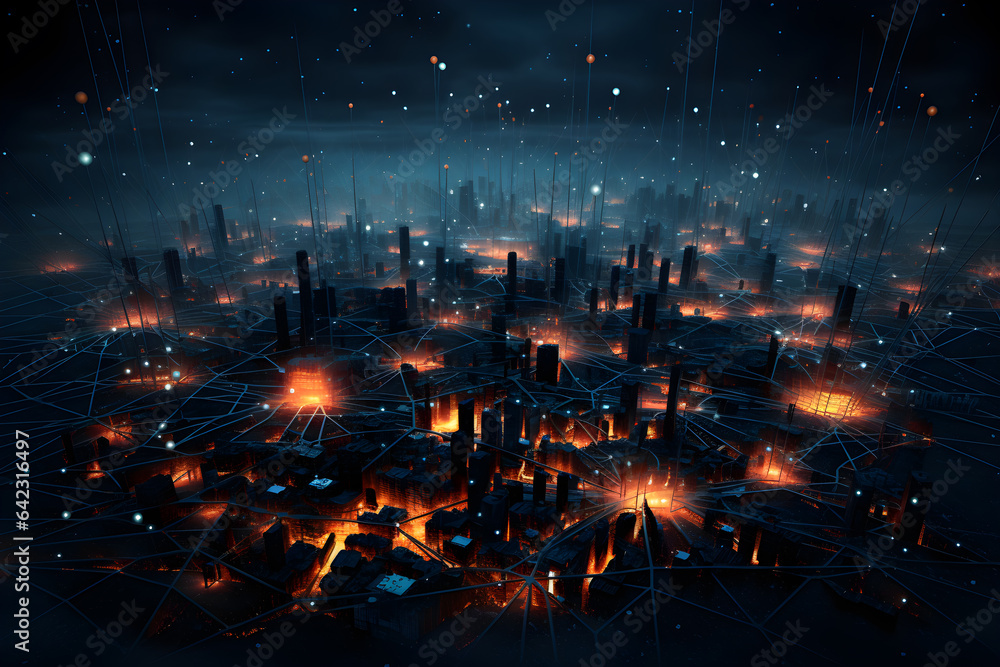 Obraz premium city connection concept