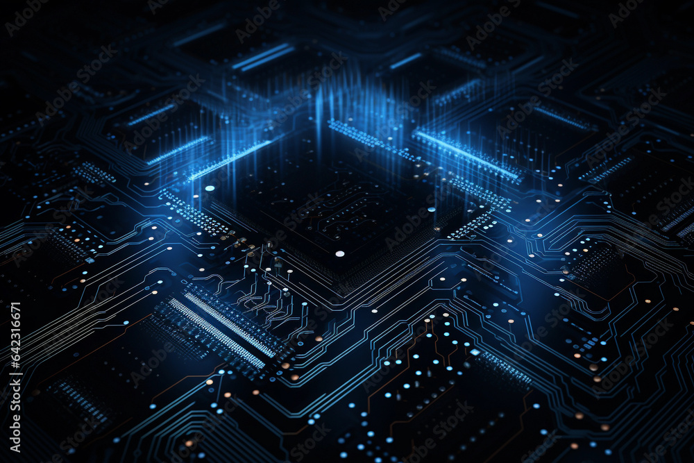 Circuit board image of advanced technology, dark tone Circuit board image of advanced technology, dark tone