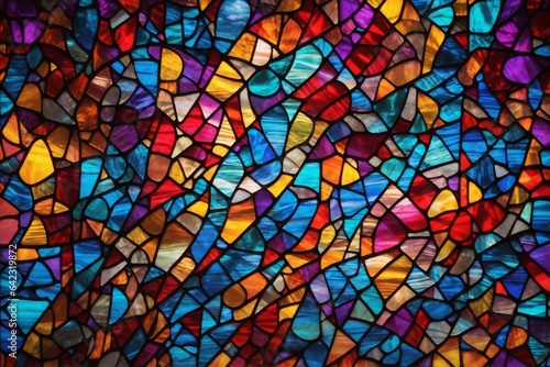 Stained Glass Background, Colorful Stained Glass Background, Stained Glass Texture, AI Generative