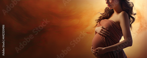 Beautiful pregnant woman portrait.