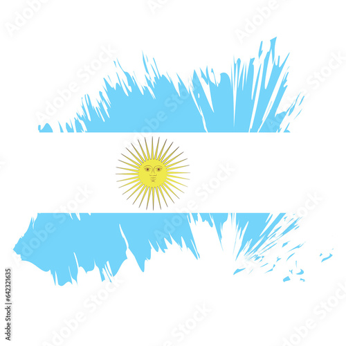 brush flag Argentina transparent background, Argentina brush watercolour flag design template element PNG file Argentina flag