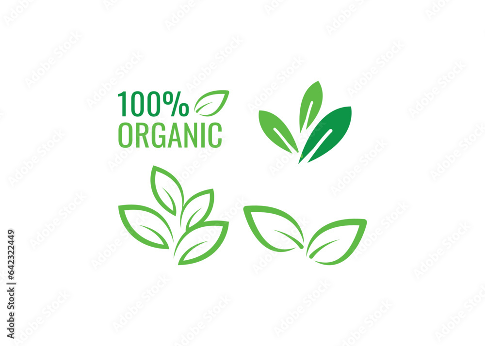Organic icon design template vector isolated illustration Organic icon design template vector isolated illustration