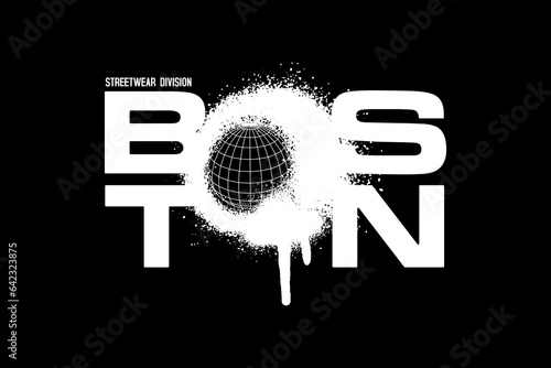 streetwear design boston concept vector graphic tee templates ideas