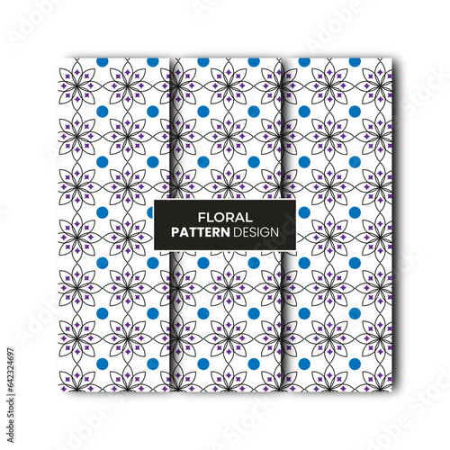 Floral vector pattern design template,  new seamless background pattern design.
