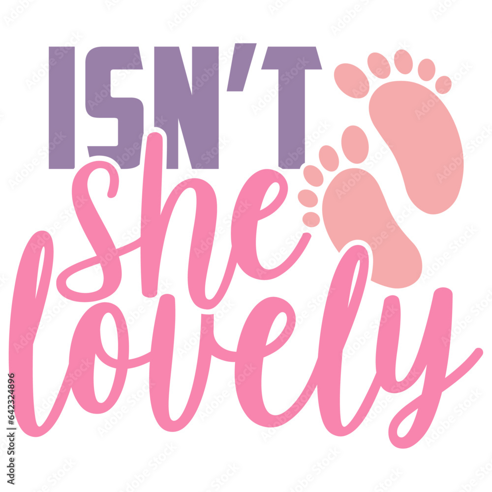 Fototapeta premium Isn't She Lovely - Baby Girl Illustration