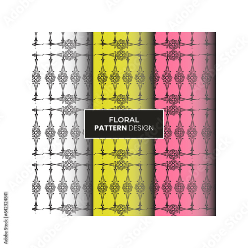 Floral vector pattern design template,  new seamless background pattern design.