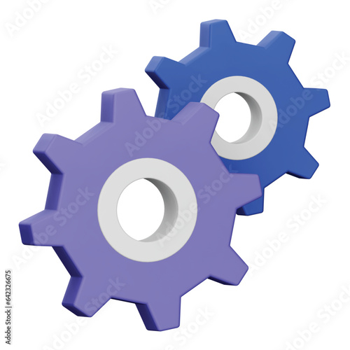 Setting 3d rendering isometric icon.