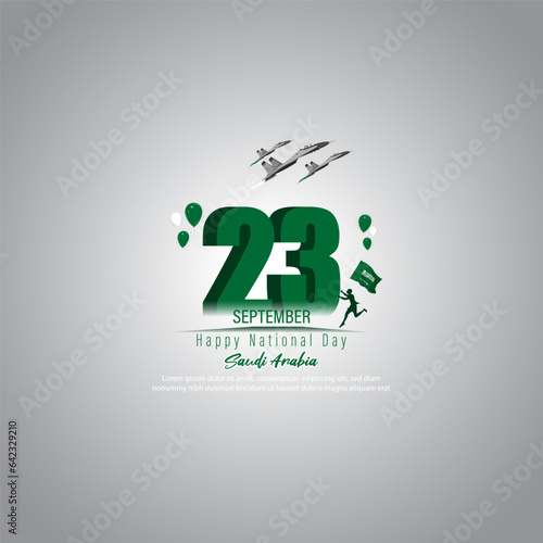 Vector illustration of Saudi Arabia Independence Day social media story feed template