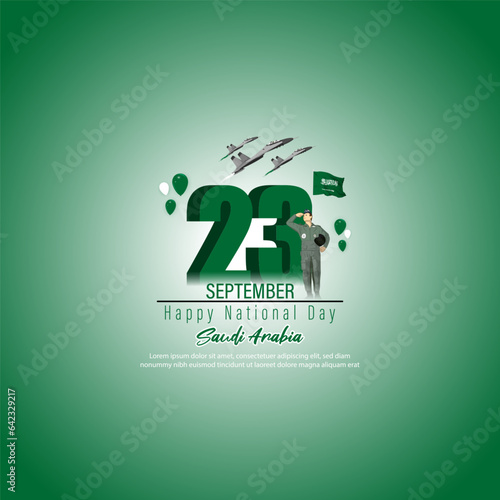 Vector illustration of Saudi Arabia Independence Day social media story feed template