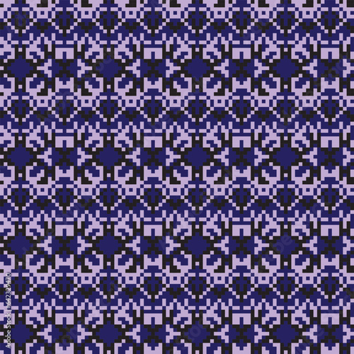 Pastels Snowflakes Fair Isle Seamless Pattern Design