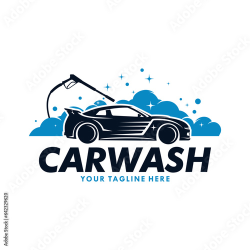 Car wash logo design vector Template