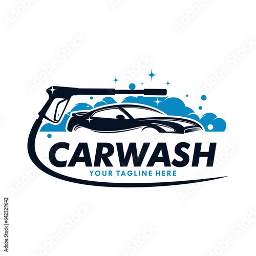 Car wash logo design vector Template