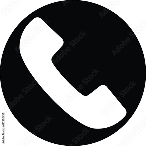 phone icon vector on round internet button