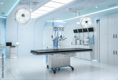 Robotic assisted surgery in operating room