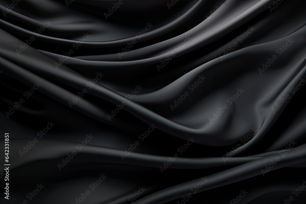 Black Silk Background - generative ai