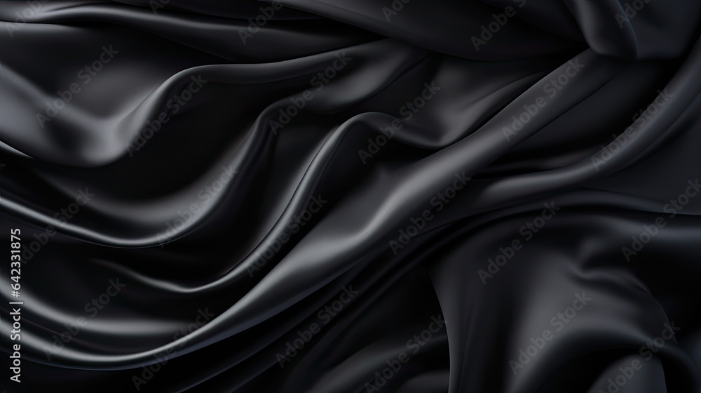 Black Silk Wallpaper - generative ai