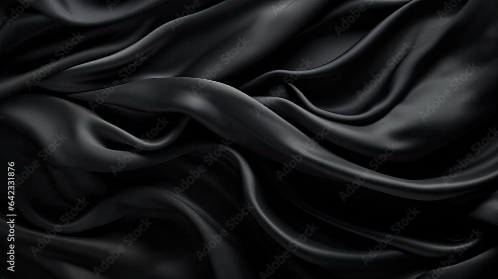 Fototapeta premium Black Silk Wallpaper - generative ai