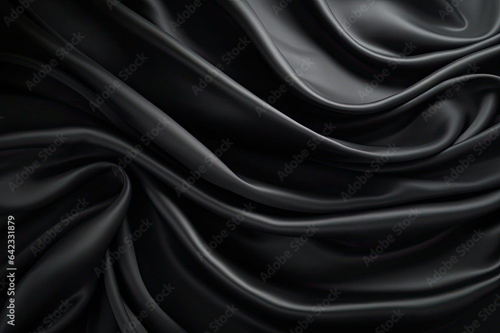 Fototapeta premium Black Silk Wallpaper - generative ai