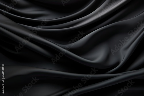 Black Silk Background - generative ai