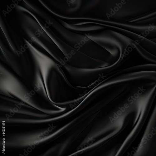 Black Silk Wallpaper - generative ai