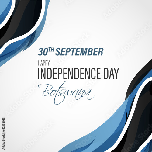 Vector illustration of Botswana Independence Day social media story feed template