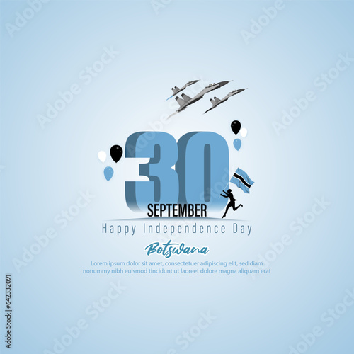 Vector illustration of Botswana Independence Day social media story feed template