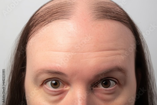 A close-up view of thin hair, accentuating the fine texture and potential hair care concerns