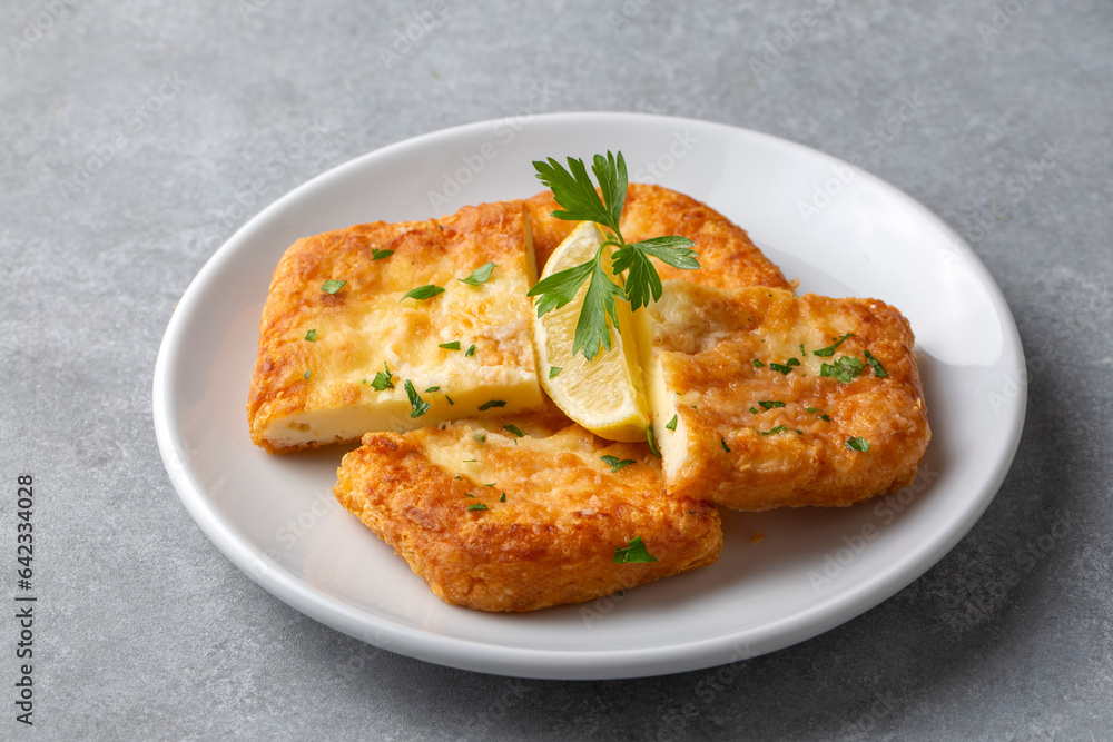 Saganaki is a Greek delicacy of fried cheese. Saganaki is a Greek delicacy of fried cheese.
