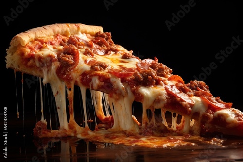 Supreme pizza lifted slice generative ai