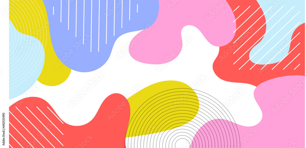 Abstract pop art background with wave pattern. Vector pattern. Color wave template and presentation design