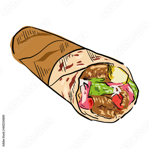 kebab cartoon vector