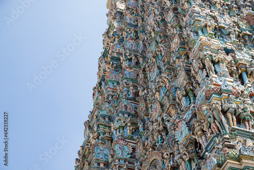 Hindu meenakshi amman temple a historic hindu temple located in Madurai city in Tamil Nadu in India photo