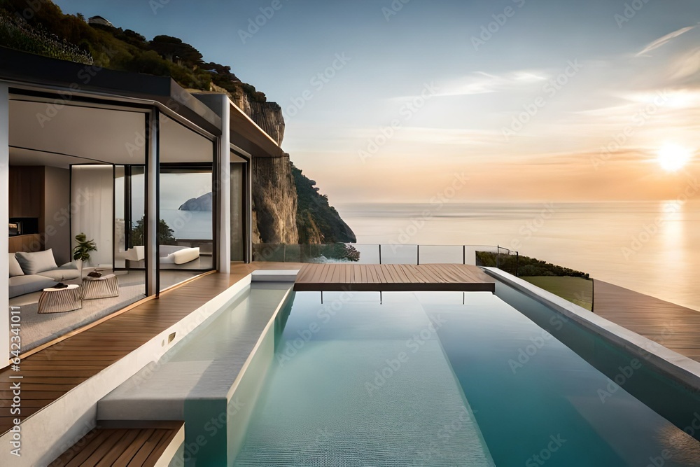 Fototapeta premium swimming pool at night