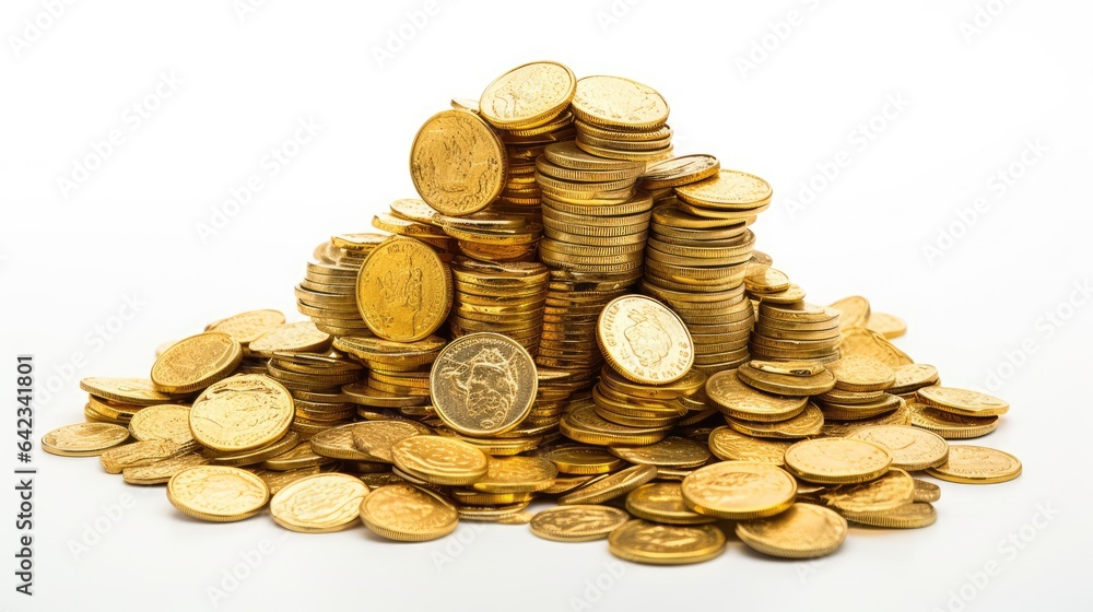 Mound of gold coins, AI generated Image Mound of gold coins, AI generated Image
