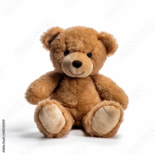 Teddy bear in white background, AI generated Image