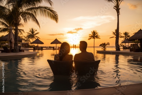 Young couple traveler relaxing and enjoying the sunset  © Tor Gilje
