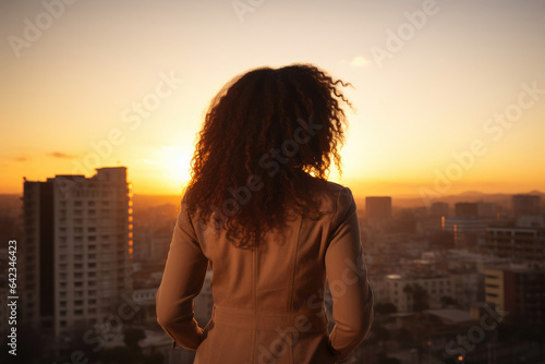 Beautiful Black Woman at Sunset