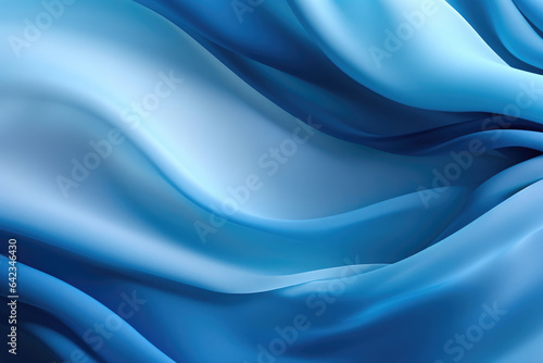 Elegant Blue Silk Folds