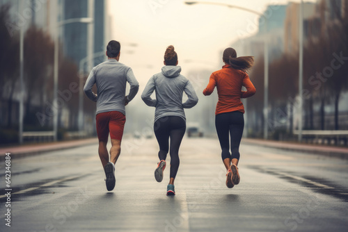 Street Sprinters: Energetic Runners in the City